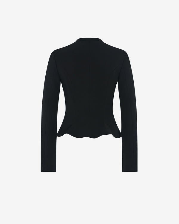Colleen Allen - Women's Wool Keyhole Jacket - (Black)