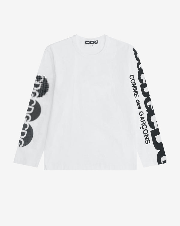 CDG - CDG Logo Long Sleeve T-Shirt - (White)
