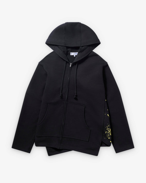 CDG Shirt - Men's Graphic Paint Splatter Zip Hoodie - (Black)