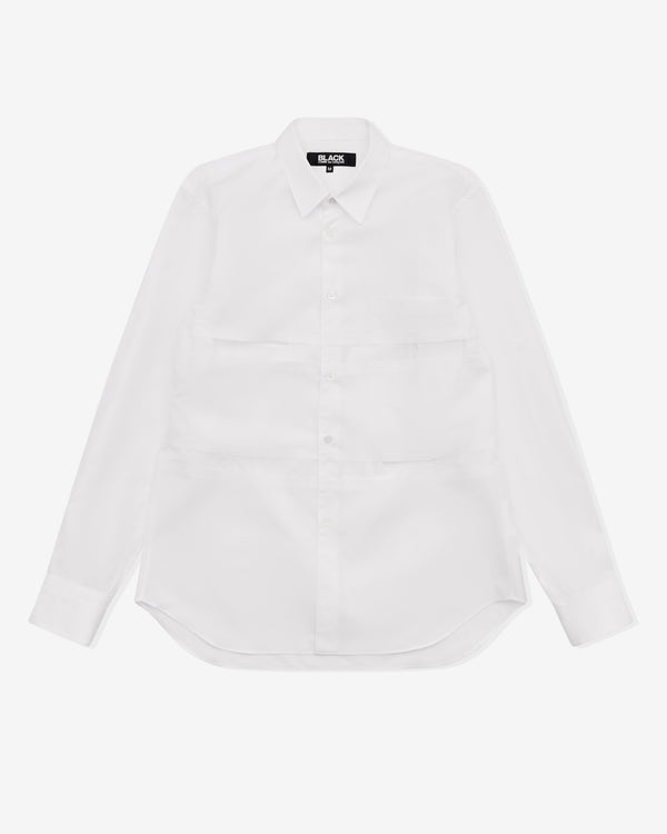 Black Comme des Garçons - Cut Out Shirt - (White)