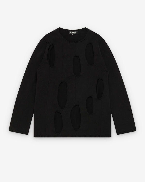 Black Comme des Garçons - Cut Out Sweater - (Black)