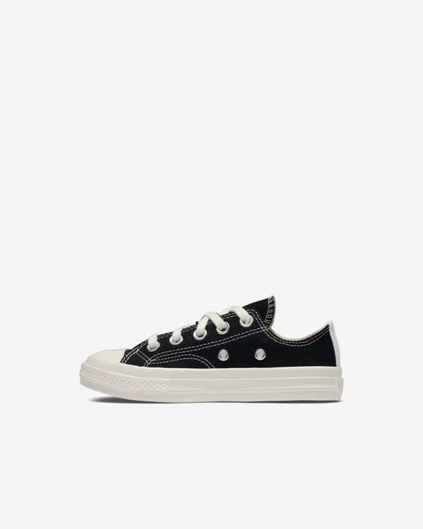 Play Converse - Kids' Small Red Heart All Star 70's Low Sneakers - (Black)