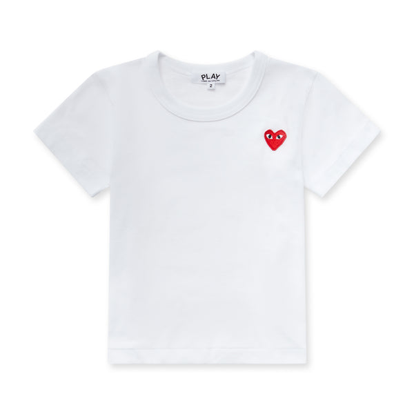 Play - Kid's Red Heart Emblem T-Shirt - (White)
