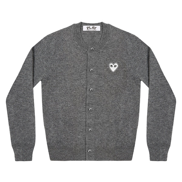 Play - White Heart Cardigan - (Grey)