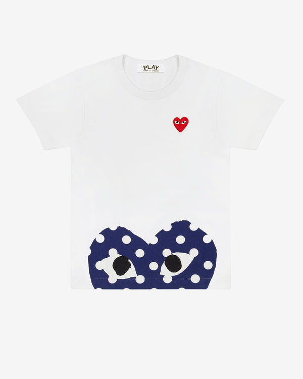 Play - Polka Dot Bottom Heart T-Shirt - (White)