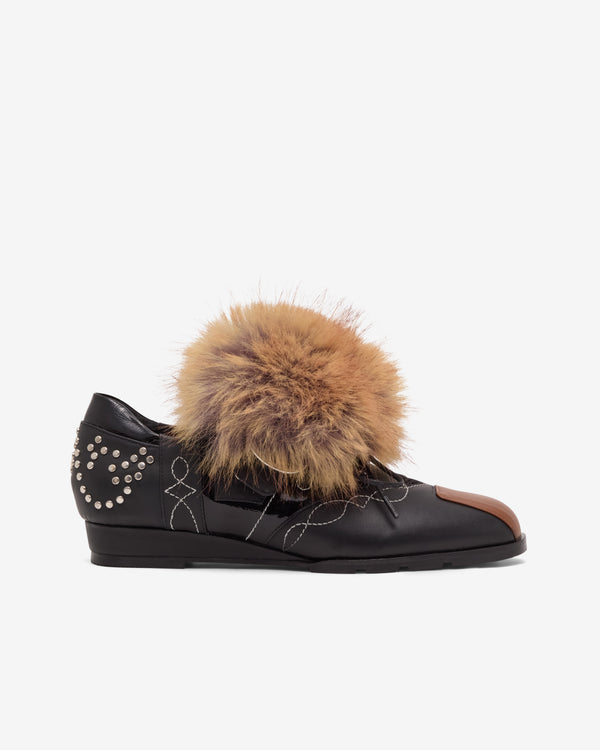 Chopova Lowena - Women's Fur Shoes - (Black/Brown)