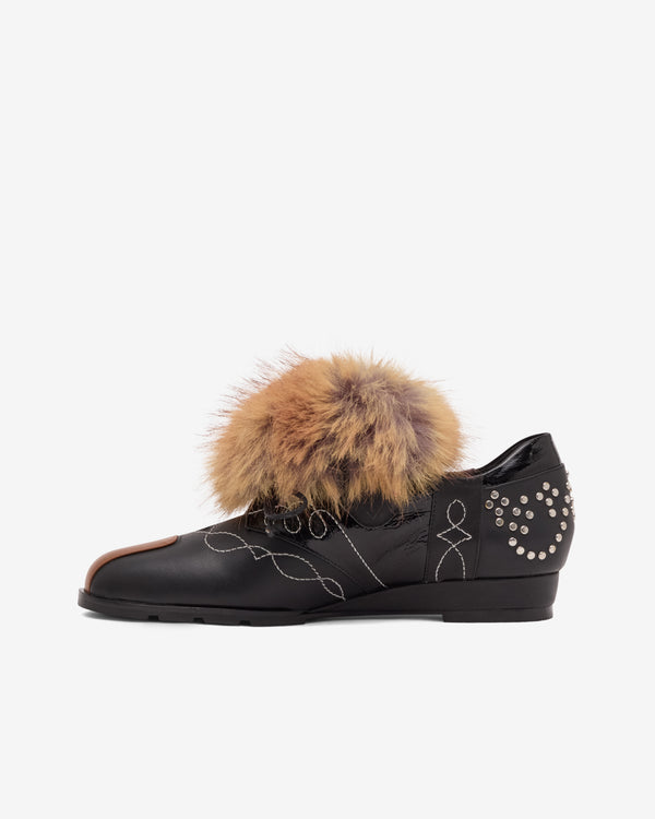 Chopova Lowena - Women's Fur Shoes - (Black/Brown)