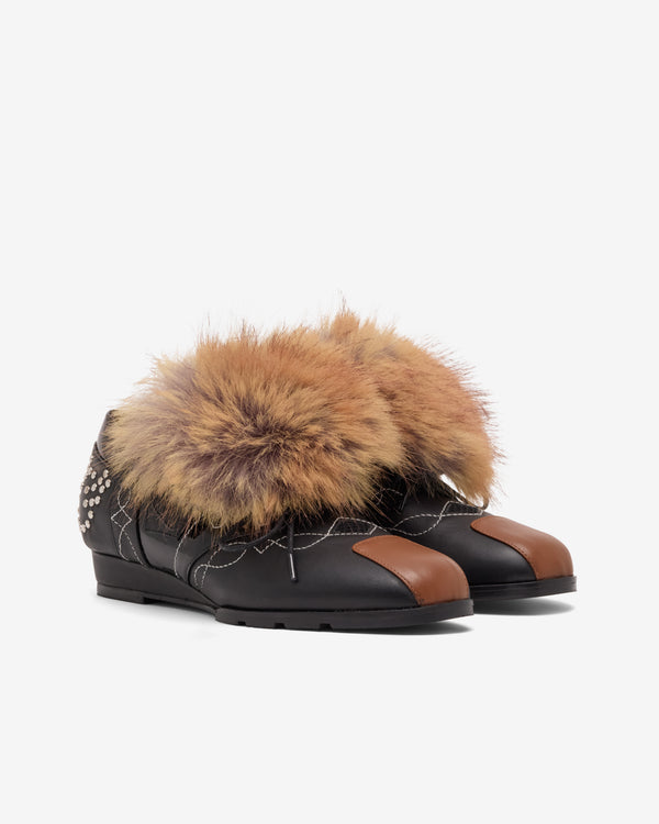 Chopova Lowena - Women's Fur Shoes - (Black/Brown)