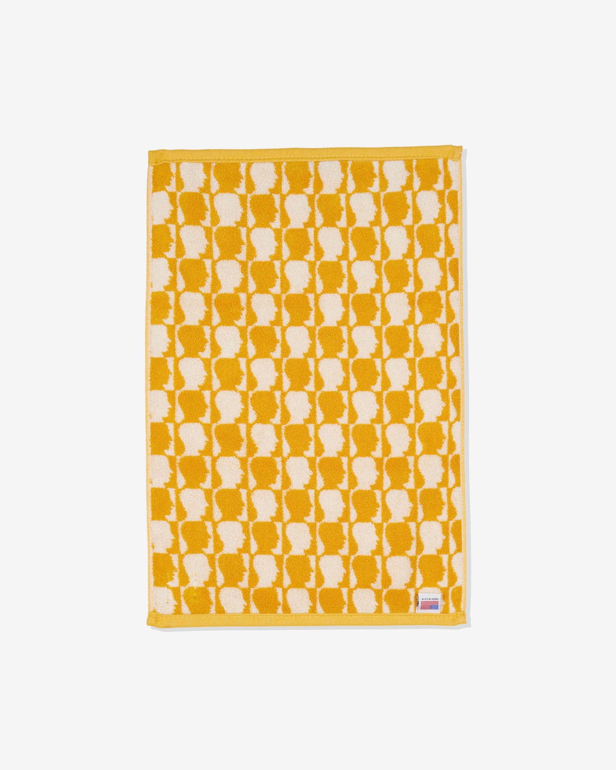 Brain Dead - Checkered Logohead Hand Towel - (Yellow) view 3, Click to Zoom in