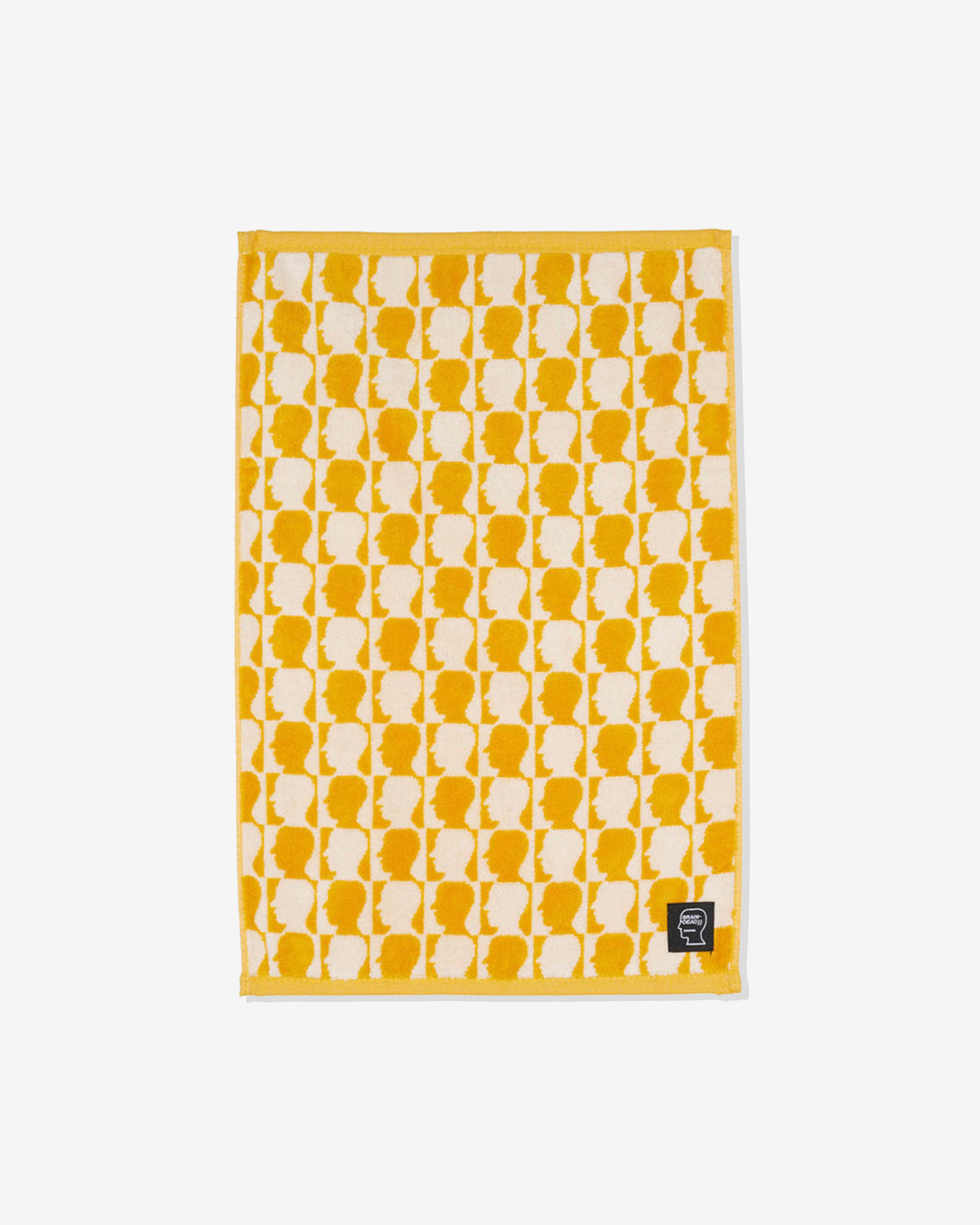 Brain Dead - Checkered Logohead Hand Towel - (Yellow) view 1, Click to Zoom in