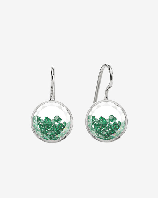 Moritz Glik - Women's Naipe Circle Earrings - (White Gold)