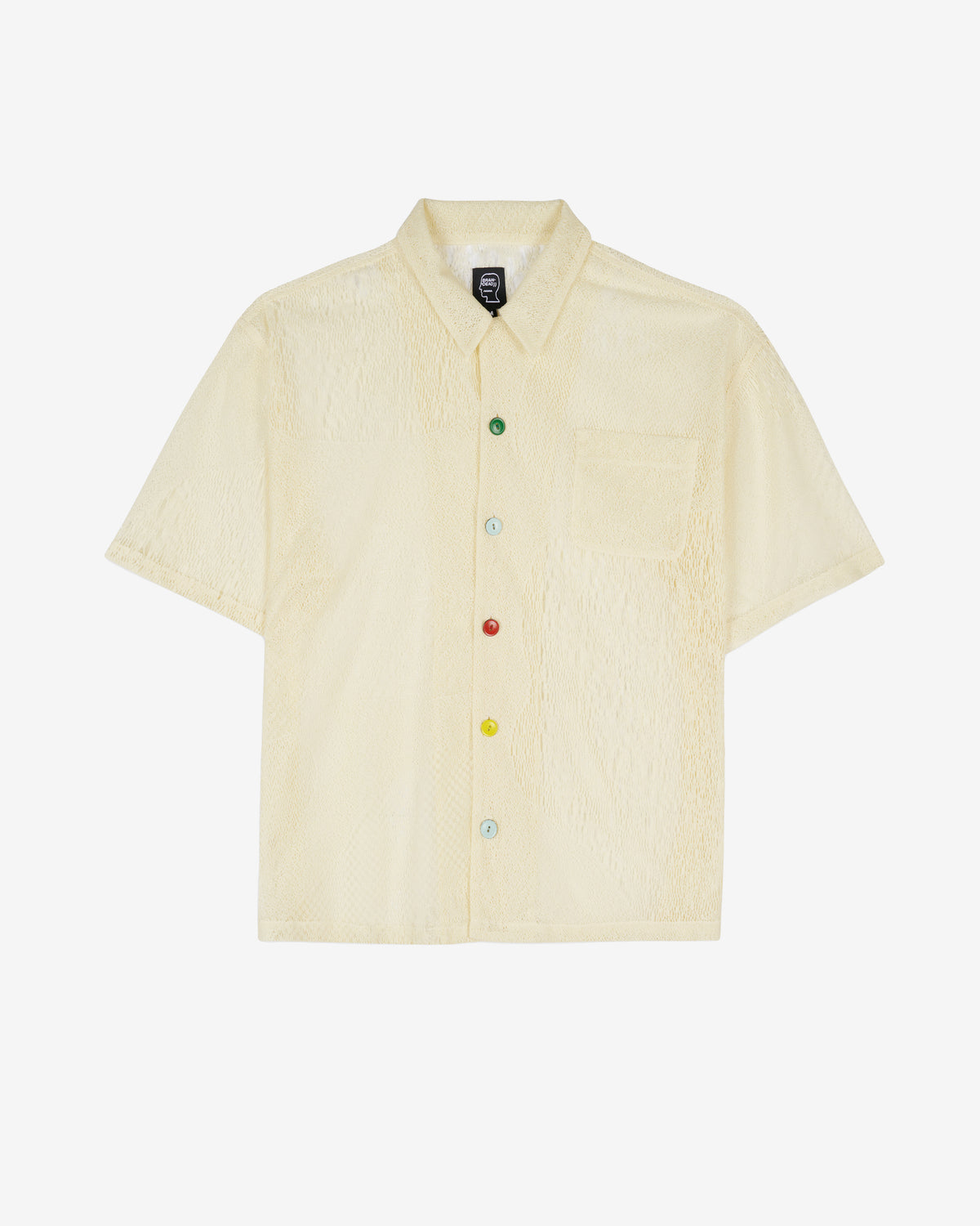 Brain Dead - Men's Engineered Mesh Short Sleeve Shirt - (Natural) view 1, Click to Zoom in