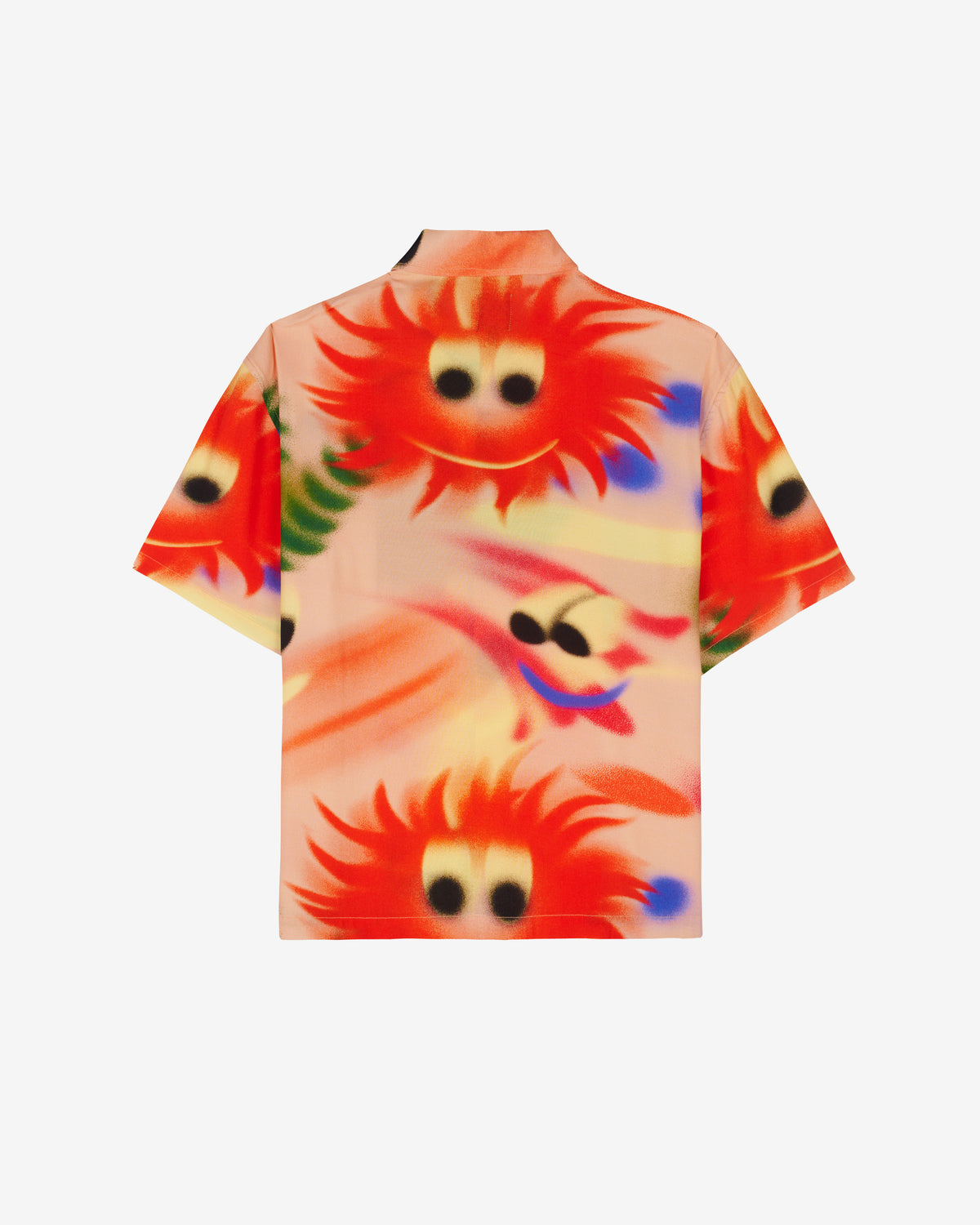 Brain Dead - Men's Fuzzy Friends Short Sleeve Shirt - (Pink) view 2, Click to Zoom in