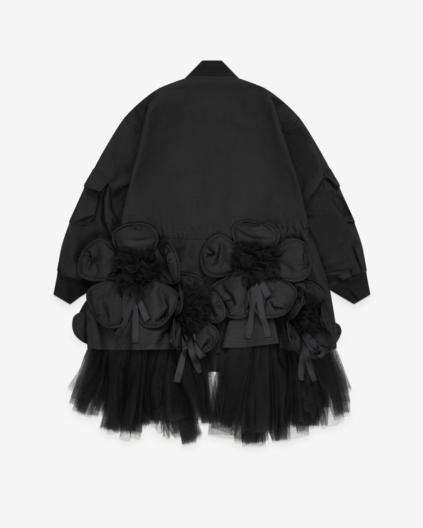 Noir Kei Ninomiya - Women's Floral Tulle Bomber Jacket - (Black)