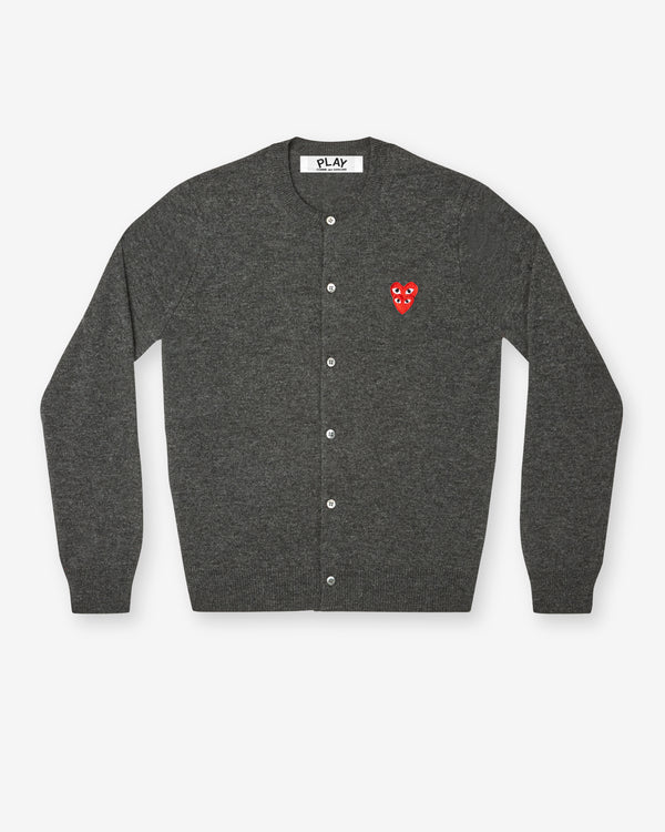 Play - Women's Stacked Heart Cardigan - (Grey)