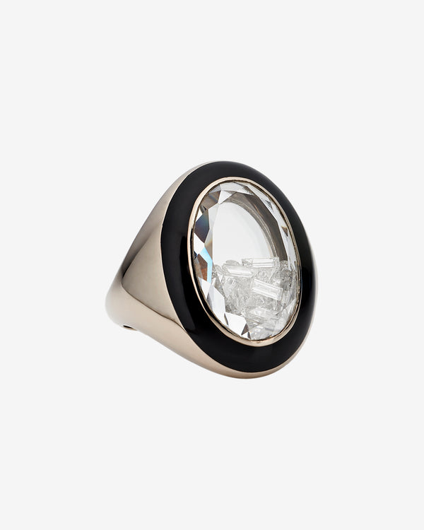 Moritz Glik - Women's Enamel Signet Ring - (Gold)