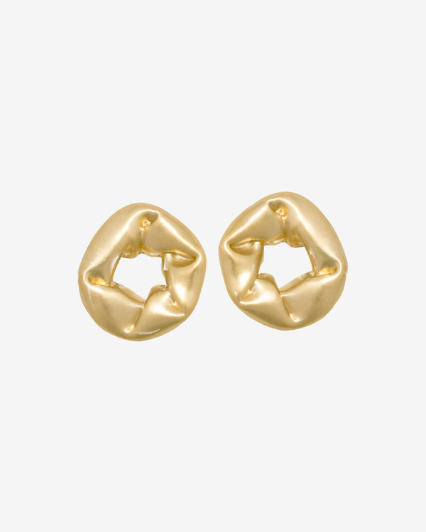 Completedworks - Women's Oversized Scrunch Earrings - (Recycled Silver)