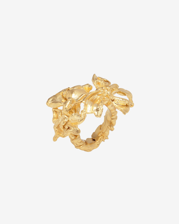 Completedworks - Women's Gold Plated Ring - (Yellow Gold)