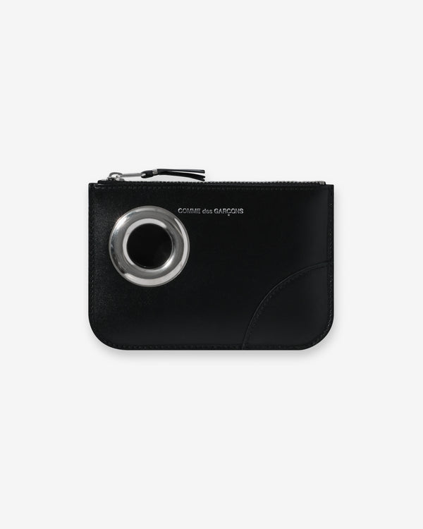 CDG Wallet - Silver Eyelet Wallet - (Black SA8100SE)