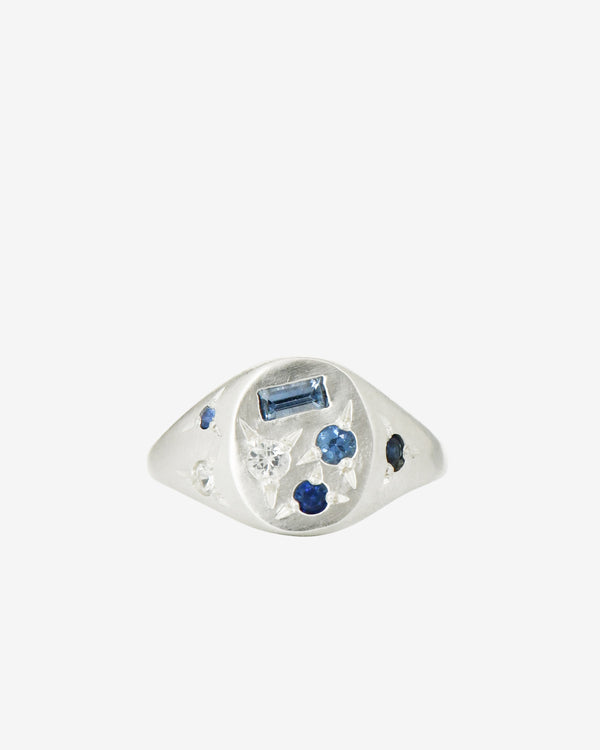 Seb Brown - Women's Blue Treasure Ring - (Sterling Silver)