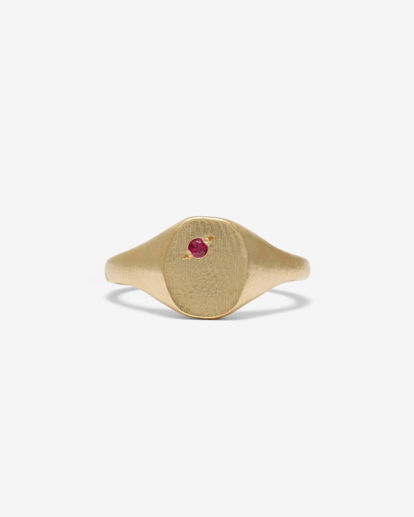 Seb Brown - Women's Offset Ring Gold - (Gold)