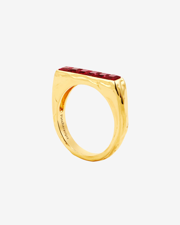 Patcharavipa - Women's Ruby Track Ring - (Yellow Gold)