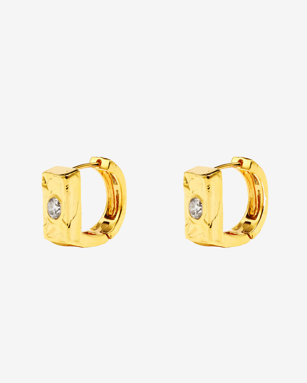 Patacharavipa - Women's Sighoop Round Earrings - (Yellow Gold)