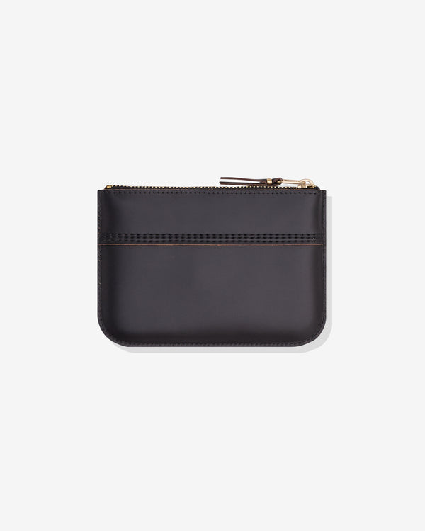 CDG Wallet - Triple Stitch Zip Pouch - (Black SA8100TS)