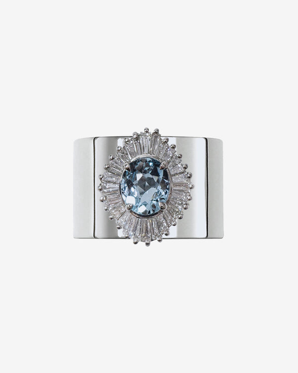 Yutai - Women's Revive Ring - (Platinum/Aquamarine)