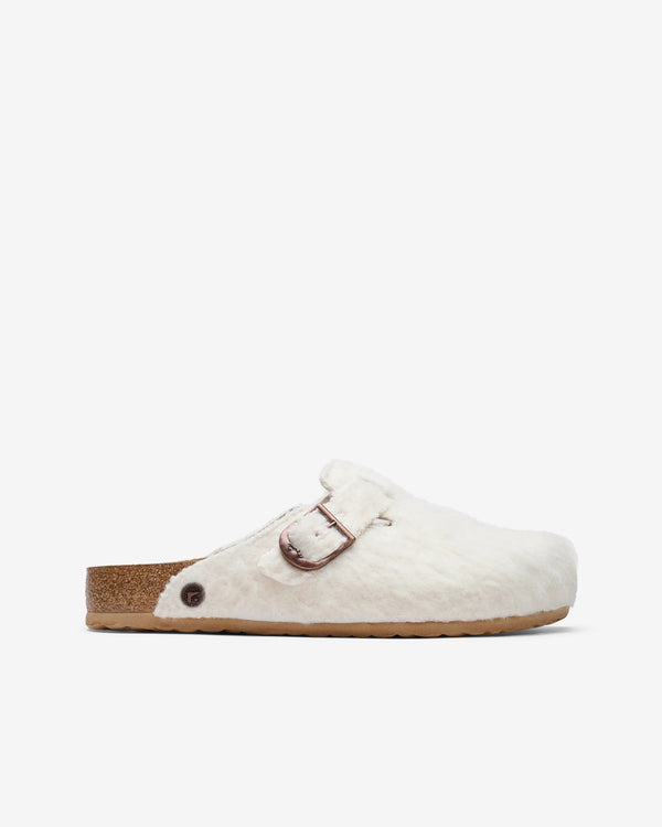 Birkenstock - Women's Cole Bennett Boston Wooly Moon Buckle - (Off White)