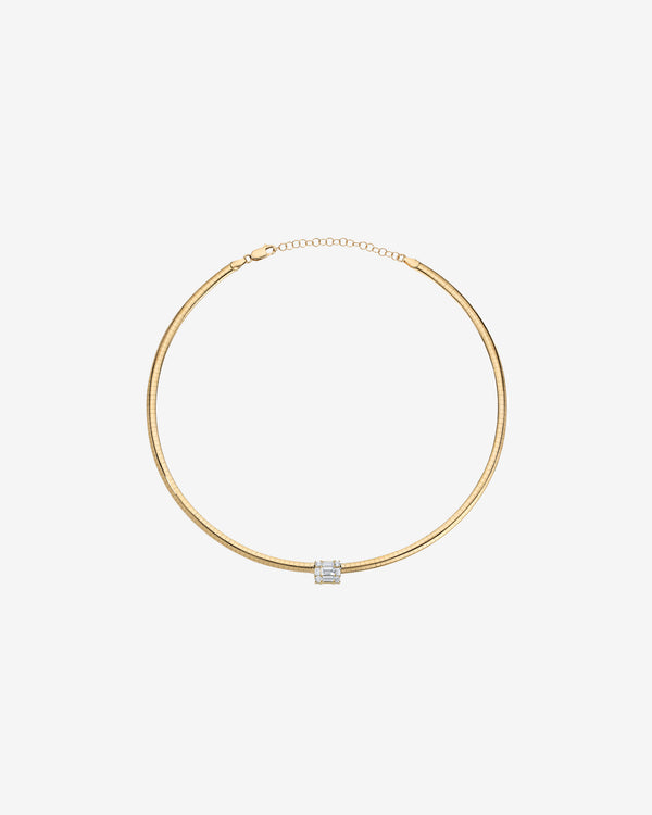 Mindi Mond - Women's Clarity Cube Choker - (Yellow Gold)