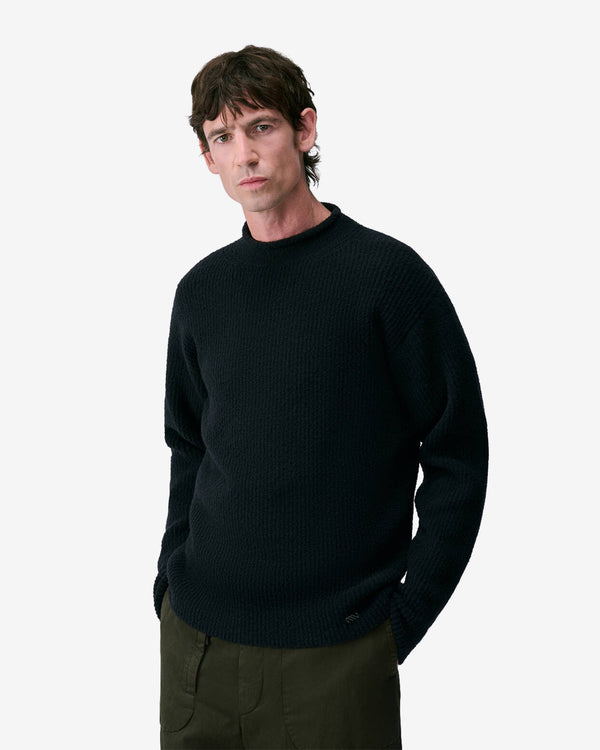 Massimo Osti - Men's Boucle Felted Crewneck - (Black)