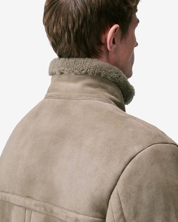 Massimo Osti - Men's Studio Fleece-Lined High Collar Jacket - (Walnut)