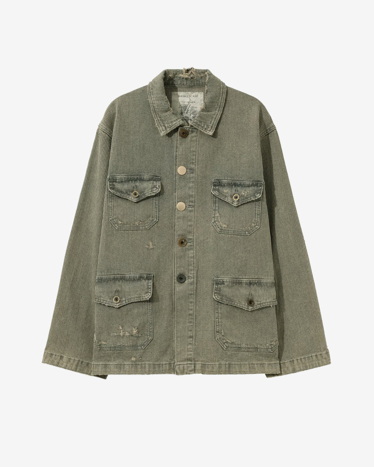 Basketcase - Men's Chimney Chore Shirt - (Slate) view 1, Click to Zoom in