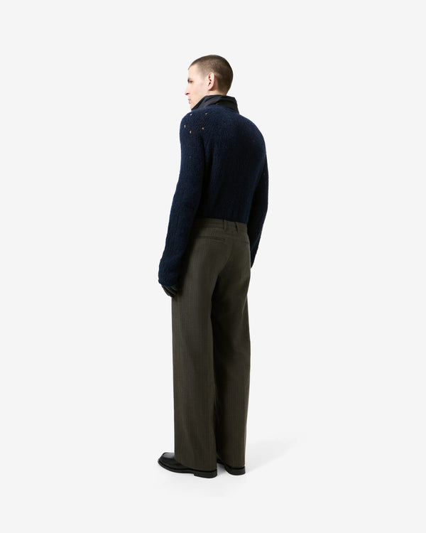 Our Legacy - Men's Slack Trouser - (Phase Stripe Motion Woolcot)