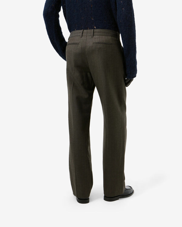 Our Legacy - Men's Slack Trouser - (Phase Stripe Motion Woolcot)
