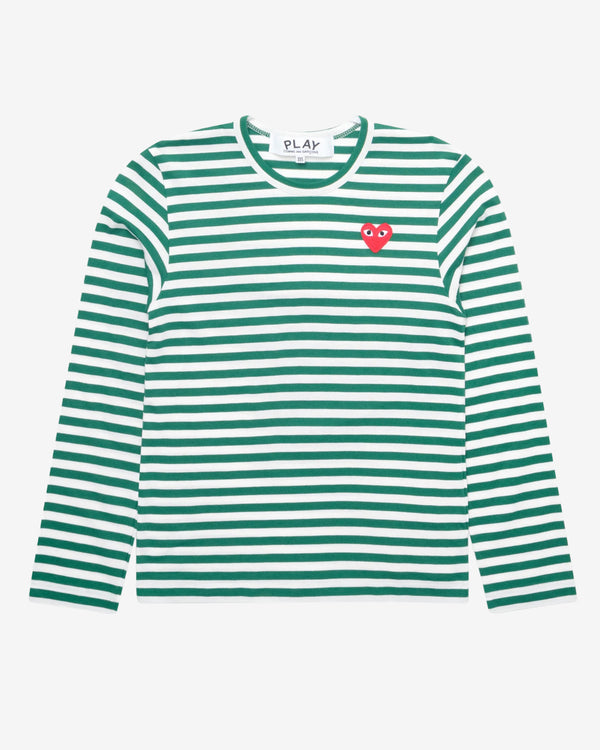 Play - Striped T-Shirt - (Green/White)