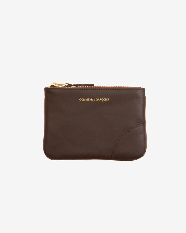 CDG Wallet - Classic Leather Zip Pouch - (Brown SA8100)