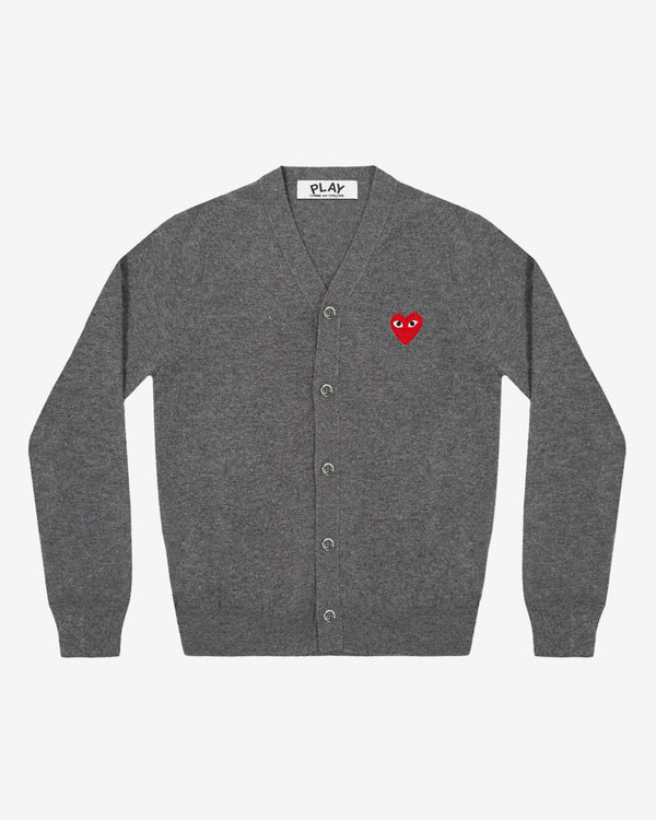 Play - Men's Red Heart Cardigan - (Grey)