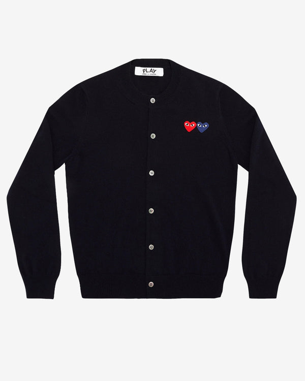 Play - Double Heart Cardigan - (Navy)