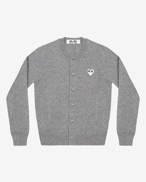Play - White Heart Natural Cardigan - (Grey)