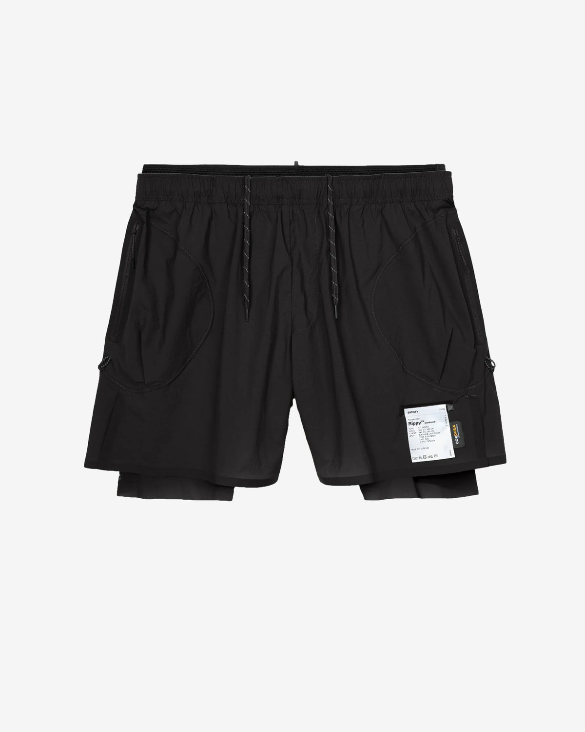 Satisfy - Rippy™ Cordura® 8" Trail Shorts - (Black) view 1, Click to Zoom in