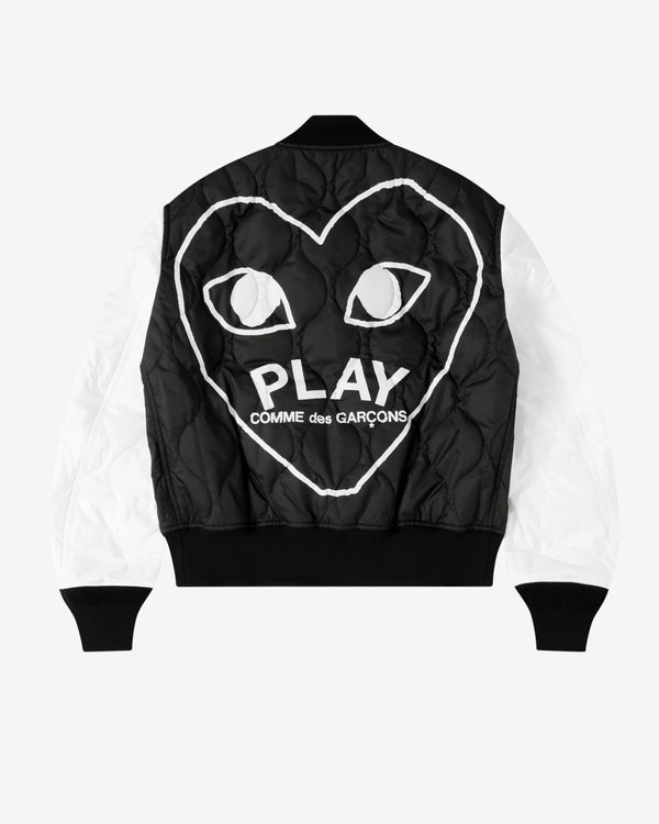 Play - Black Heart Varsity Jacket - (Black)