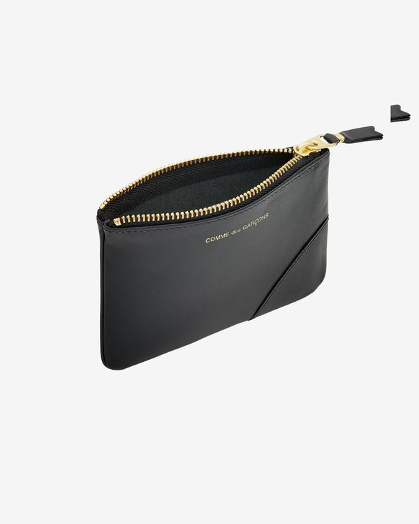 CDG Wallet - Classic Leather Zip Pouch - (Black SA8100)