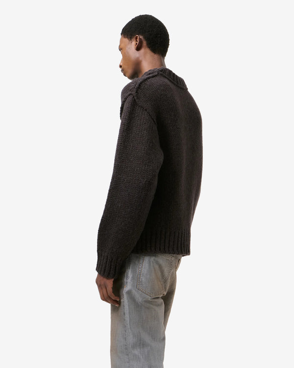 Our Legacy - Men's Mock Roundneck - (Brown Bear Mega Alpaca Wool)