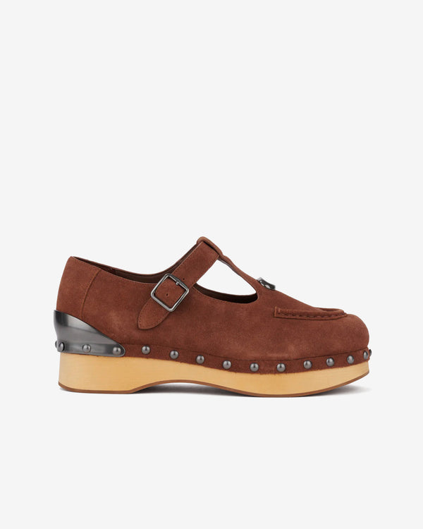 Brain Dead - Men's Coach Suede Wooden Mary Jane - (Vintage Brown)