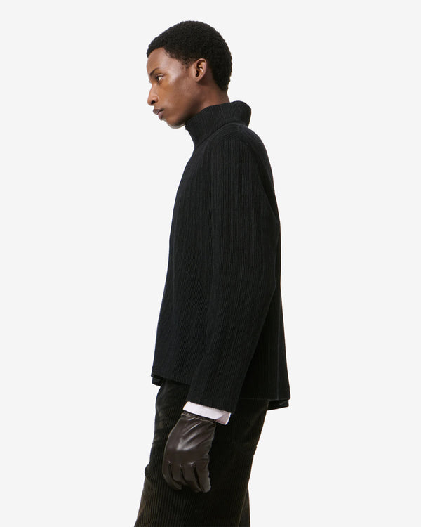 Our Legacy - Men's Shrunken Fullzip - (Obsidian Depth Woolcose Ridge)