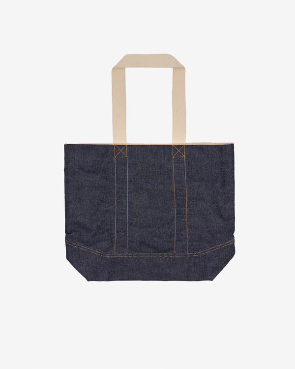 Brain Dead - Men's A.P.C. Printed Selvedge Denim Tote - (Navy)