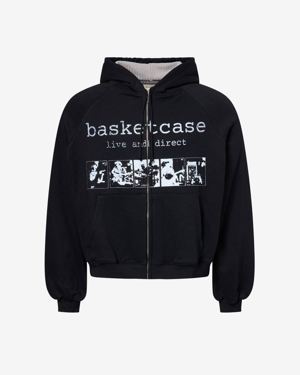 BASKETCASE - Men's Scar Thermal Zip Hoodie - (Black)