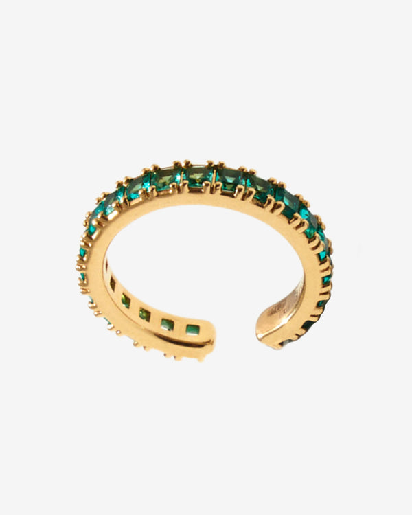 Nomis - Women's Yayoi K Ear Cuff Ring - (Yellow Gold/Green)